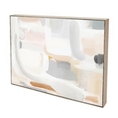 Belle Avenue Alabaster Abstract Framed Canvas Wall Art