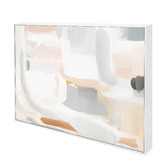 Belle Avenue Alabaster Abstract Framed Canvas Wall Art