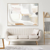 Belle Avenue Alabaster Abstract Framed Canvas Wall Art