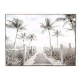 Belle Avenue Beach Lane Framed Canvas Wall Art