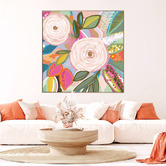 Belle Avenue Cameillia Framed Canvas Wall Art