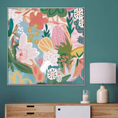 Belle Avenue Zale Garden Framed Canvas Wall Art