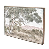 Belle Avenue Stringybark Tree Framed Canvas Wall Art