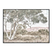 Belle Avenue Stringybark Tree Framed Canvas Wall Art