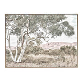 Belle Avenue Stringybark Tree Framed Canvas Wall Art