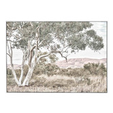Belle Avenue Stringybark Tree Framed Canvas Wall Art