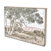 Belle Avenue Stringybark Tree Framed Canvas Wall Art