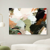 Belle Avenue Compass Abstract Framed Canvas Wall Art