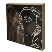 Belle Avenue Cocao Muse Framed Canvas Wall Art