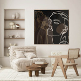 Belle Avenue Cocao Muse Framed Canvas Wall Art