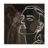 Belle Avenue Cocao Muse Framed Canvas Wall Art