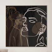 Belle Avenue Cocao Muse Framed Canvas Wall Art