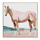 Belle Avenue Blush Bronco Canvas Wall Art