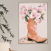 Belle Avenue Cowgirl Bouquet Canvas Wall Art