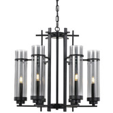 Bright Sea Lighting Black Gustavo 6 Light Metal Chandelier