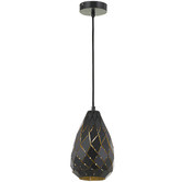 Bright Sea Lighting Vulkan 1 Light Iron Pendant
