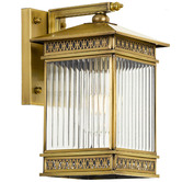Bright Sea Lighting Brass Tezky Metal &amp; Glass Wall Light
