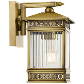 Bright Sea Lighting Brass Tezky Metal &amp; Glass Wall Light