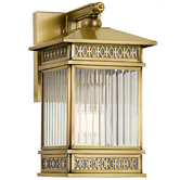 Bright Sea Lighting Brass Tezky Metal &amp; Glass Wall Light