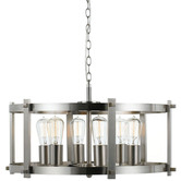 Bright Sea Lighting Black Finley 6 Light Metal Pendant