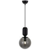 Bright Sea Lighting Black Kade Metal &amp; Glass Pendant Light