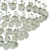 Bright Sea Lighting Edith Flush Mount Crystal 7 Light Chandelier