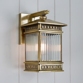 Bright Sea Lighting Brass Tezky Metal &amp; Glass Wall Light