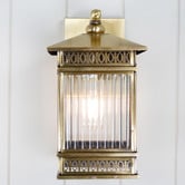 Bright Sea Lighting Brass Tezky Metal &amp; Glass Wall Light