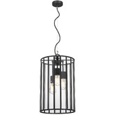 Bright Sea Lighting Vezni 3 Light Metal &amp; Glass Pendant