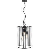 Bright Sea Lighting Vezni 3 Light Metal &amp; Glass Pendant