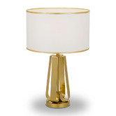 Bright Sea Lighting 60cm Laila Metal &amp; Fabric Table Lamp