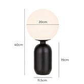 Bright Sea Lighting Syn Iron &amp; Frosted Glass Table Lamp