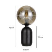 Bright Sea Lighting Syn Iron &amp; Frosted Glass Table Lamp