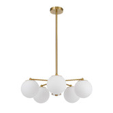 Bright Sea Lighting Blundell Frosted Glass 5 Light Pendant