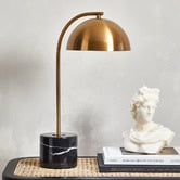 Bright Sea Lighting Rosielle Marble &amp; Metal Banker's Lamp