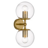 Bright Sea Lighting Ria 2 Light Metal &amp; Glass Wall Lamp