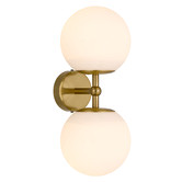 Bright Sea Lighting Ria 2 Light Metal &amp; Glass Wall Lamp