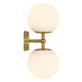Bright Sea Lighting Ria 2 Light Metal &amp; Glass Wall Lamp
