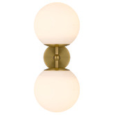 Bright Sea Lighting Ria 2 Light Metal &amp; Glass Wall Lamp