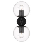 Bright Sea Lighting Ria 2 Light Metal &amp; Glass Wall Lamp