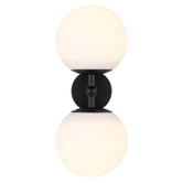 Bright Sea Lighting Ria 2 Light Metal &amp; Glass Wall Lamp