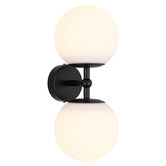 Bright Sea Lighting Ria 2 Light Metal &amp; Glass Wall Lamp