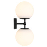 Bright Sea Lighting Ria 2 Light Metal &amp; Glass Wall Lamp