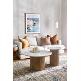 Bright Sea Lighting Dean Ul Marble &amp; Glass Floor Lamp