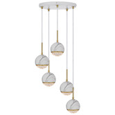 Bright Sea Lighting Hikaru Marble-look 5 Light Pendant