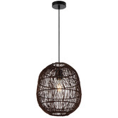 Bright Sea Lighting Terri Cocoon Rattan Pendant Light