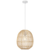 Bright Sea Lighting Terri Cocoon Rattan Pendant Light