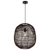 Bright Sea Lighting Terri Cocoon Rattan Pendant Light