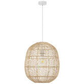 Bright Sea Lighting Terri Cocoon Rattan Pendant Light