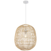 Bright Sea Lighting Terri Cocoon Rattan Pendant Light